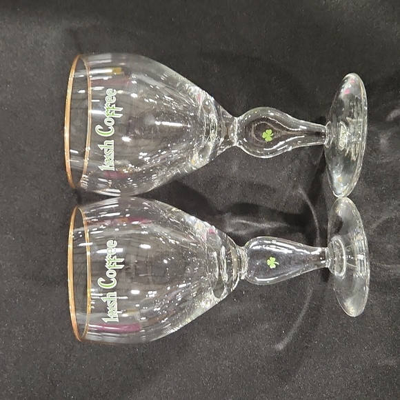 6 Irish coffee glass goblets 5 1/2" tall Vintage - Picture 3 of 6